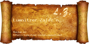 Lumnitzer Zalán névjegykártya