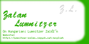 zalan lumnitzer business card